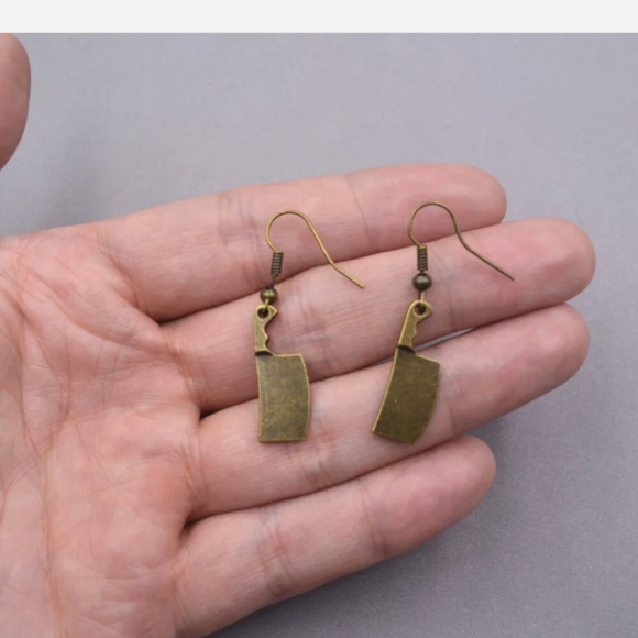 Bronze Cleaver Earrings - Picture 2 of 3